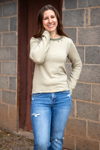 Myra Long Sleeve Top- Olive