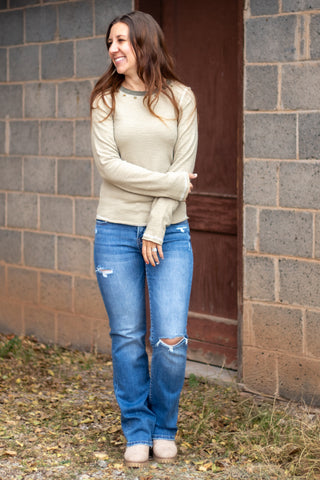 Myra Long Sleeve Top- Olive