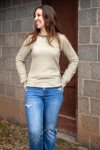 Myra Long Sleeve Top- Olive