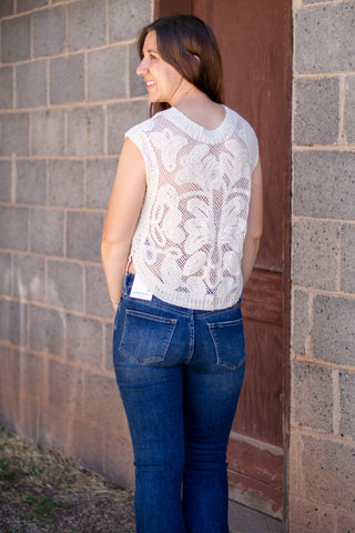 Quinn Crochet Lace Sleeveless Top