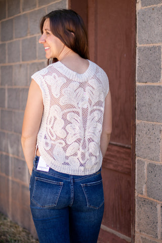 Quinn Crochet Lace Sleeveless Top