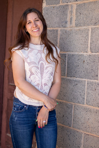 Quinn Crochet Lace Sleeveless Top