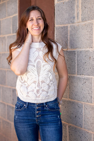 Quinn Crochet Lace Sleeveless Top
