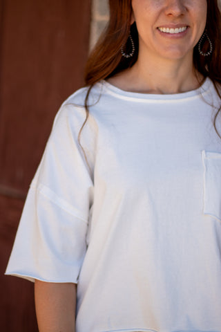 Regan Raw Hem Tee