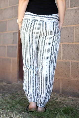 Rossie Striped Drawstring Pants