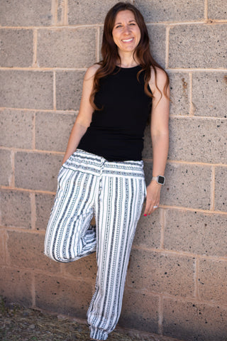 Rossie Striped Drawstring Pants