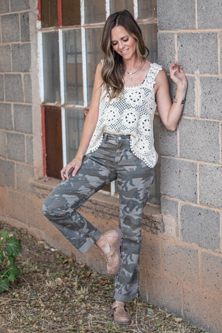 Silver Jeans Chelsea Camo Boyfriend Jean
