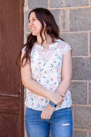 Sasha Floral and Lace Blouse