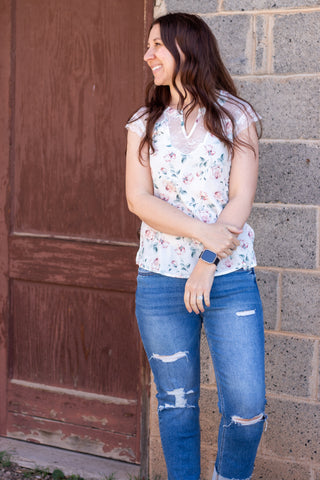 Sasha Floral and Lace Blouse