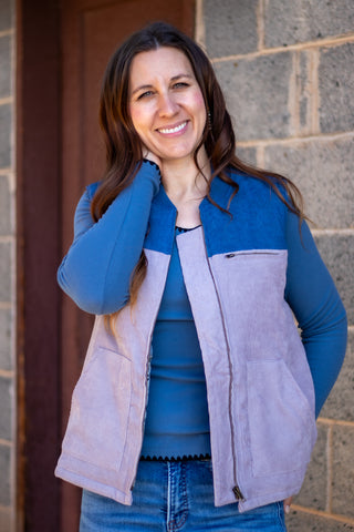 Shiloh Vest- Dolphin Gray