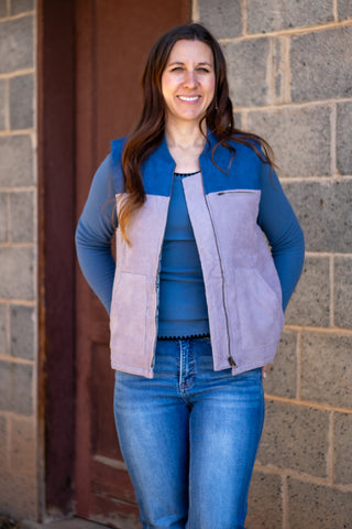 Shiloh Vest- Dolphin Gray