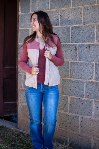 Shiloh Vest- Taupe