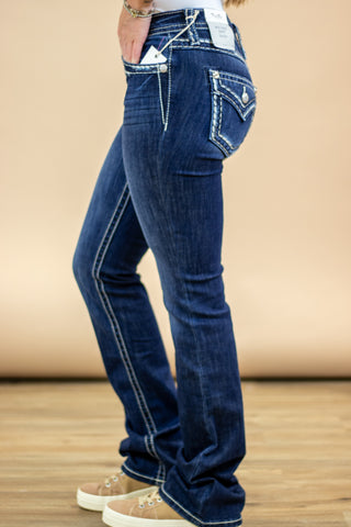 Simply Stitched Bootcut Jean~ Miss Me