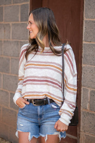 Soft Spoken Striped Sweater