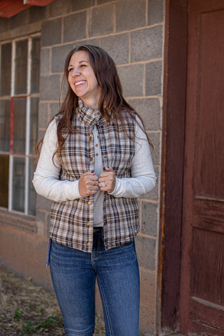 Something New Plaid Vest