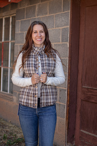 Something New Plaid Vest