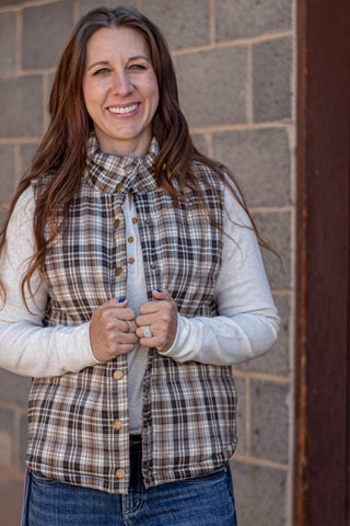 Something New Plaid Vest