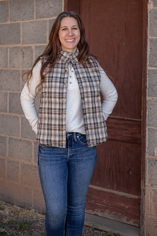 Something New Plaid Vest