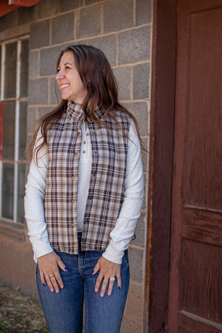 Something New Plaid Vest