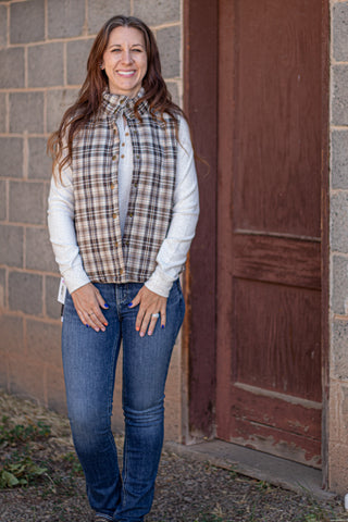 Something New Plaid Vest