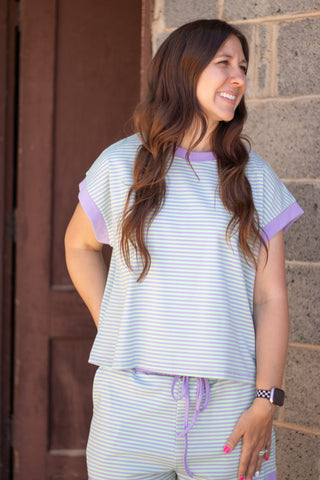 Tara Striped Lounge Set