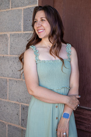 Take My Word Button Front Dress
