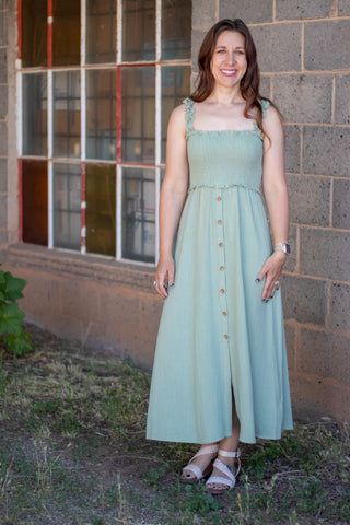 Take My Word Button Front Dress