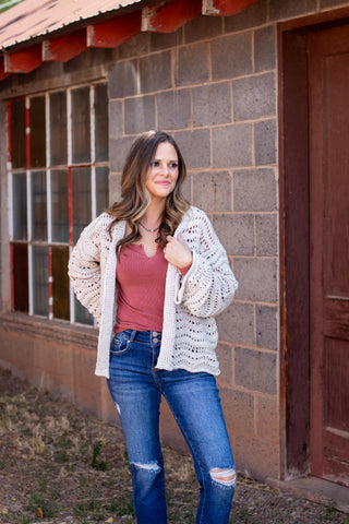 Take The Lead Crochet Cardigan