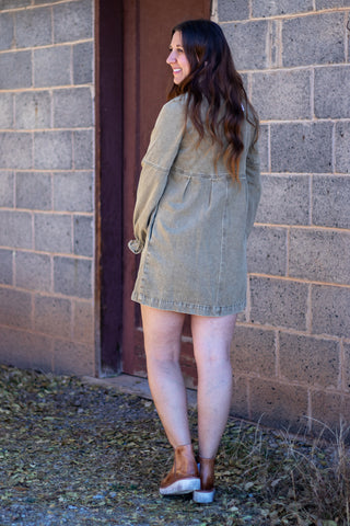 Talen Button Down Denim Dress