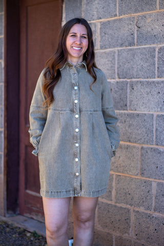 Talen Button Down Denim Dress