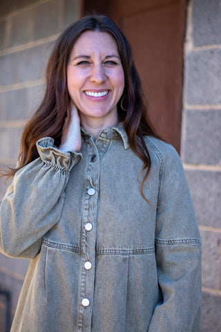 Talen Button Down Denim Dress