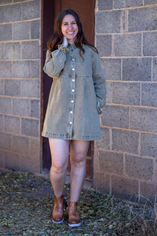 Talen Button Down Denim Dress