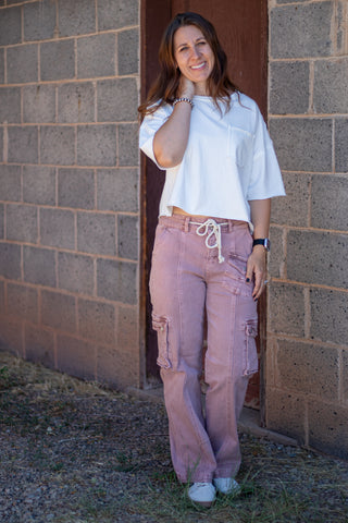 Tana High Rise Straight Cargo Pant