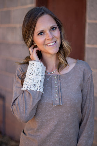 Worn Well Crochet Sleeve Top