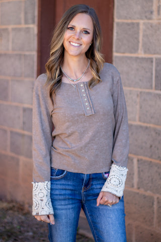 Worn Well Crochet Sleeve Top