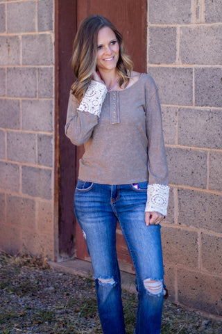 Worn Well Crochet Sleeve Top