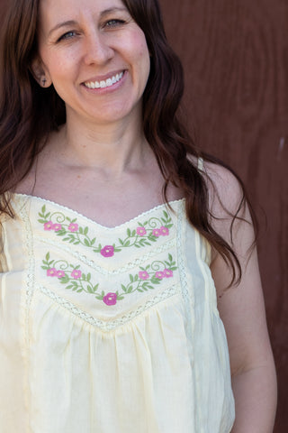 You Need Floral Embroidered Tank