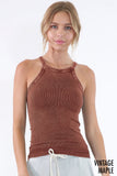 Highneck Ribbed Tank
