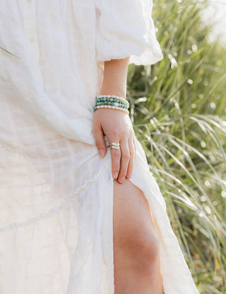 Nika bracelet-turquoise/white pearl