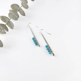 Zola earrings-turquoise: Silver/turquoise