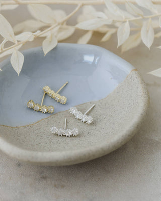 Retrograde Studs: Silver