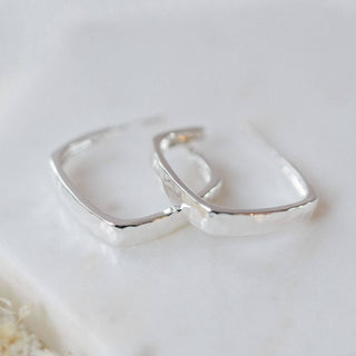 Tetra Hoops: Silver