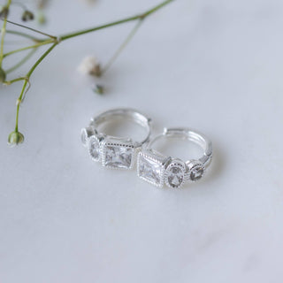 Pollyanna Hoops-clear: Silver/grey/clear