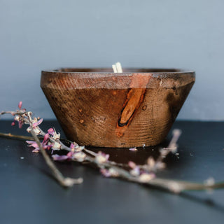 3 Wick Natural Wood Dough Bowl