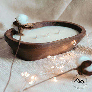 3 Wick Natural Wood Dough Bowl