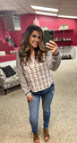 You Deserve Better Plaid Top- Blue/Grey