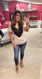 Black Heart Leopard Tee