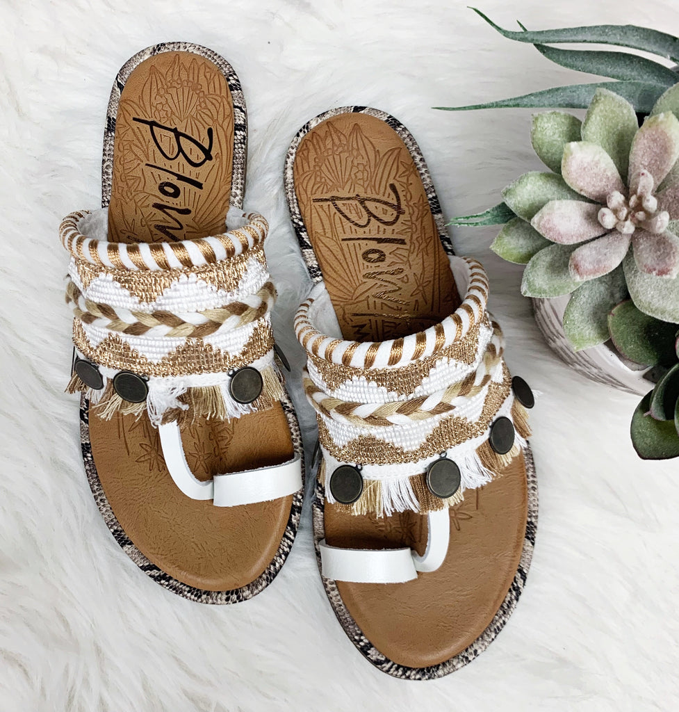Raelynn Sandals- Pearl White~ Blowfish