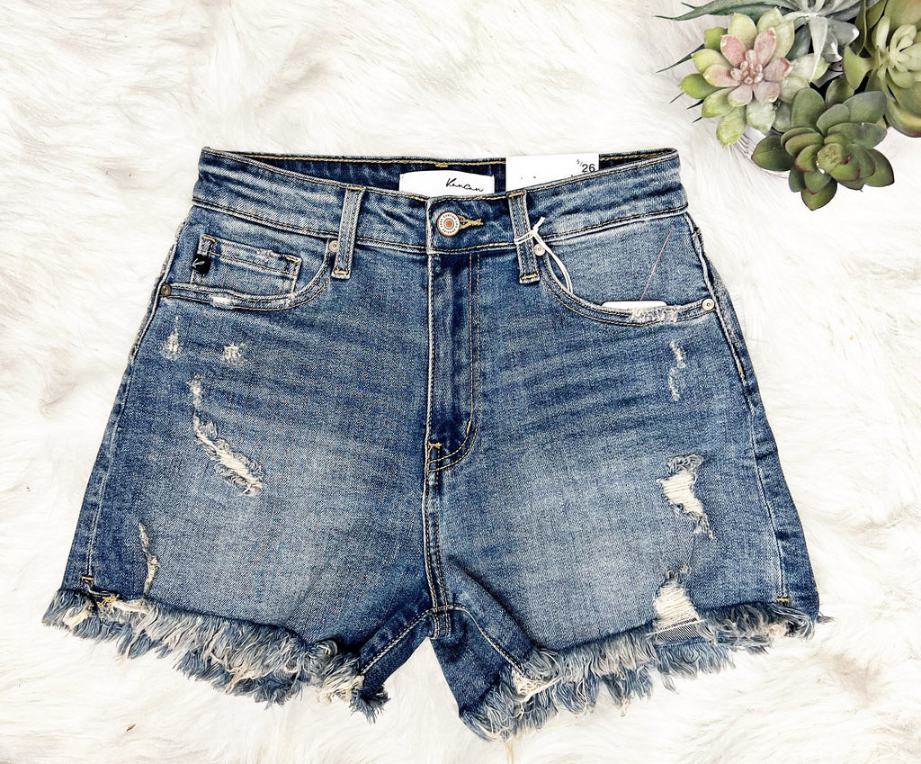 Janessa High Rise Distressed Short