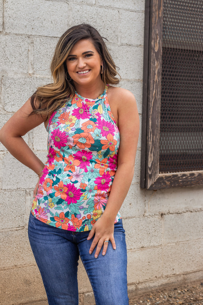 Bold Blossom Floral Tank